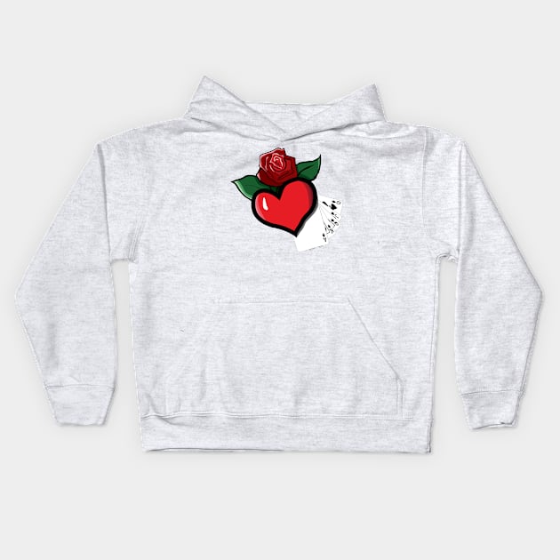 Big red heart Kids Hoodie by melcu